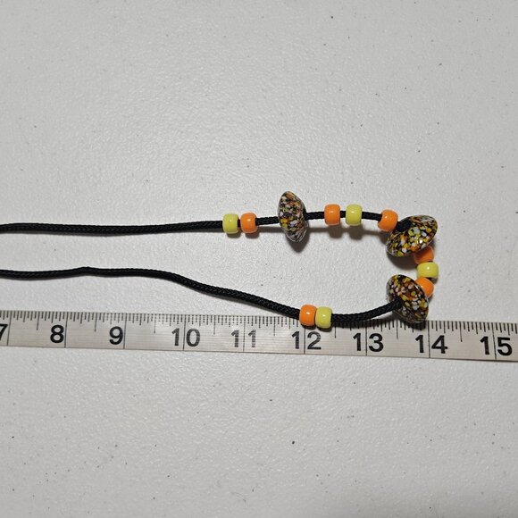 Handmade Boho Multicolor Beaded Necklace Black Cord Retro Jewelry Fashion Women - Picture 6 of 6